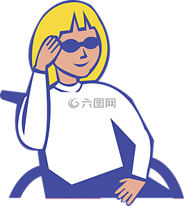 女孩,金發(fā),坐