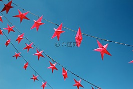 明星,红色,圣诞节
