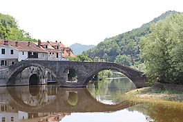 橋,池塘,水