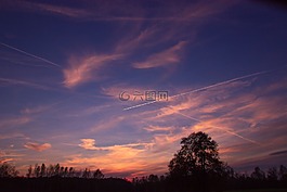 余輝,天空,傍晚的天空