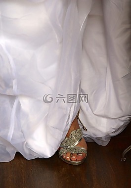 婚禮,鞋,新娘