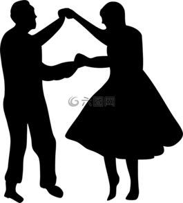夫婦,跳舞,側(cè)影
