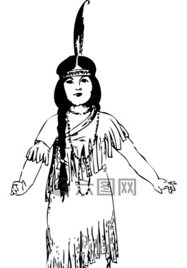 美洲原住民,印第安少女,風(fēng)中奇緣