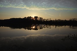 湖,鏡子,水