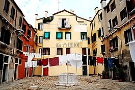 威尼斯,campiello,洗衣