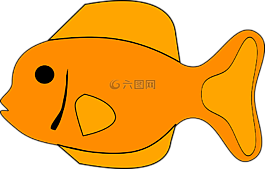 魚,橙色,動物