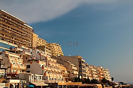 酒店,太陽,海