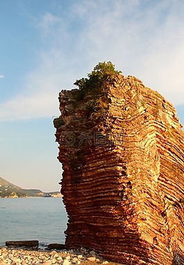 巖,海岸,海