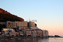 酒店,太陽,海