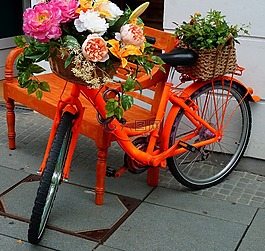 自行車(chē),自行車(chē)裝飾,鮮花