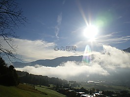 太陽(yáng),景觀,光