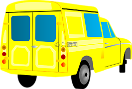 貨車(chē),黃色,交通