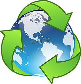 回收,绿色,地球