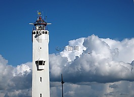 燈塔,空氣,云