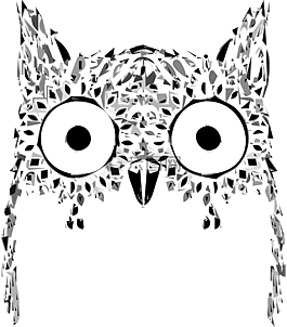 貓頭鷹,動物,抽象