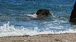 卵石,海灘,海