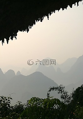 山,景觀,霧