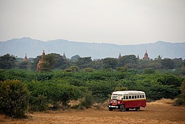 巴士,寶塔,緬甸