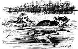 愛麗絲夢游仙境,大鼠,游泳