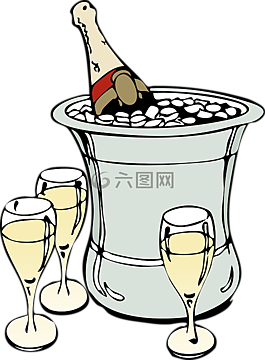 香檳,冰,眼鏡