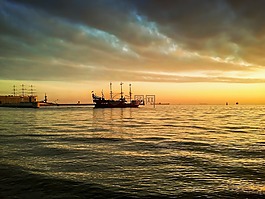 海,船舶,海盜