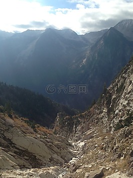 丽莎瀑布,山,秋天