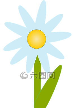 花,藍色,植物