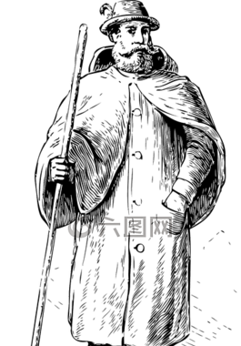 男子,山,登山者