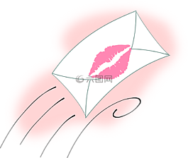 信,嘴唇,吻