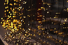 燈火,新的一年的平安夜,假日