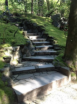 樓梯,路徑,波特蘭日本花園