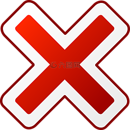 紅色,交叉,取消