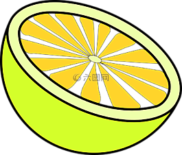 檸檬,切,黃色