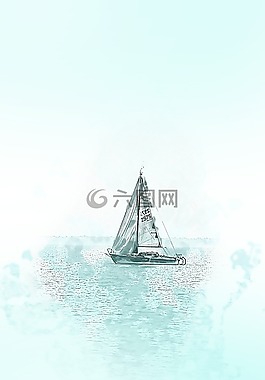 湖,帆船,水