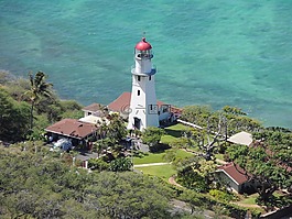 燈塔,夏威夷,海洋