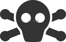 骷髏,黑,符號(hào)