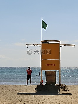 埃,海,海滩的手表