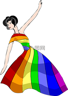 抽象,色彩繽紛,漫畫人物