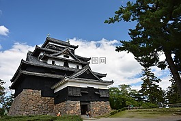 城堡,日本,島根縣
