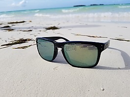 古巴,海滩,太阳玻璃