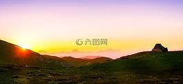 法國,全景圖,日出