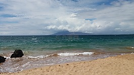 美麗的海灘,夏威夷,天空