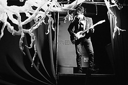 岩,吉他,演出