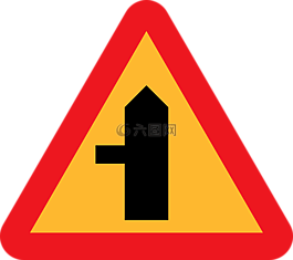 側(cè)路,交叉口,道路標(biāo)志牌上寫