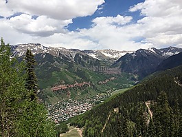 山,谷,天空