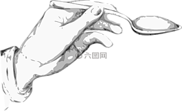 醫(yī)藥,勺子,手