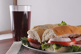 三明治,葡萄酒,食品
