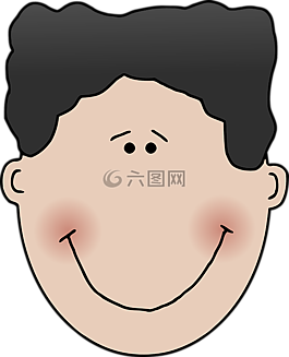 男孩,脸,微笑