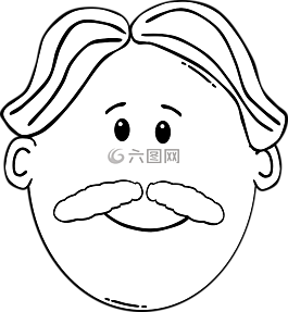 男子,臉,小胡子