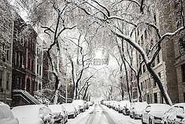 雪,街,聯(lián)排別墅